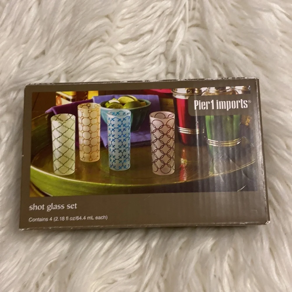 Pier 1 Imports Shot Glass Set contains 4 brand new see all photos